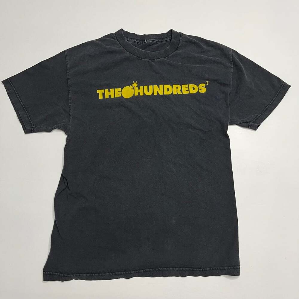 The Hundreds Vintage Graphic T-Shirt Black Yellow Spellout Logo